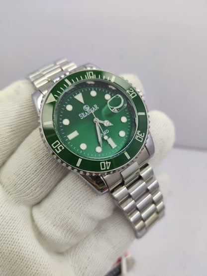 SEASCAR Green Diver Watch – Stainless Steel Automatic